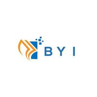 diseño de logotipo de contabilidad de reparación de crédito byi sobre fondo blanco. byi creative iniciales crecimiento gráfico letra logo concepto. byi diseño de logotipo de finanzas empresariales. vector