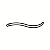 Unique Worm Vector Line Icon