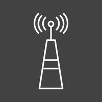 Unique Signal Tower Vector Line Icon