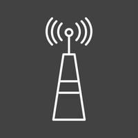 Unique Signal Tower Vector Line Icon