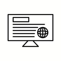 Unique Reading News Online Vector Line Icon