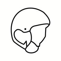 Unique Helmet Vector Line Icon