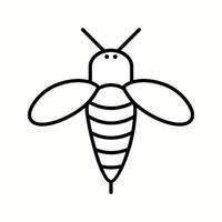 Unique Honey Bee Vector Line Icon