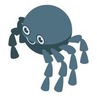 icono de araña sonriente, estilo isométrico vector