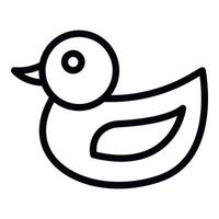 Rubber duck icon, outline style vector