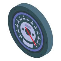 Mile speedometer icon, isometric style vector