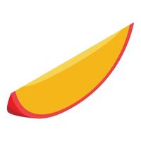 Mango slice icon, isometric style vector