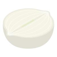 Half white onion icon, isometric style vector