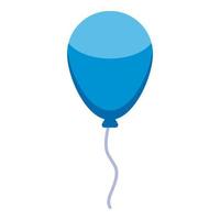 Blue balloon icon, isometric style vector