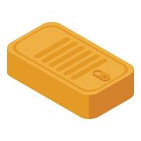 Steel tin can icon, isometric style vector