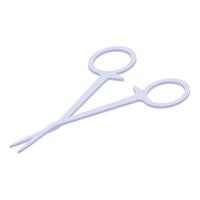 Surgical forceps icon, isometric style vector