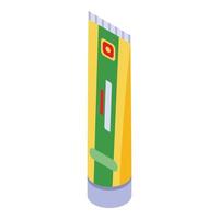 Mustard tube icon, isometric style vector