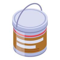 Glue bucket icon, isometric style vector