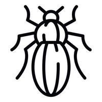 Infection bug icon, outline style vector