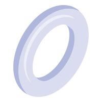 Piercing ring icon, isometric style vector