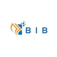 BIB credit repair accounting logo design on white background. BIB creative initials Growth graph letter logo concept. BIB business finance logo design. vector