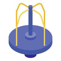 Yard carousel icon, isometric style vector