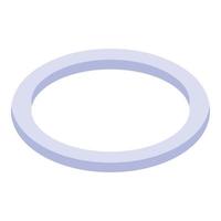 Circle piercing icon, isometric style vector