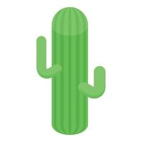 icono de cactus del desierto, estilo isométrico vector