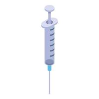 Anesthesia syringe icon, isometric style vector