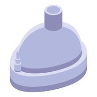 Anesthesia mask icon, isometric style vector