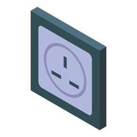 Power socket icon, isometric style vector