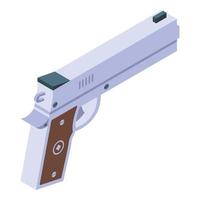 Mexican pistol icon, isometric style vector