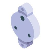Abstract power socket icon, isometric style vector