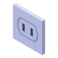 icono de adaptador de enchufe, estilo isométrico vector