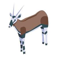 African doe icon, isometric style vector