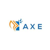 AXE credit repair accounting logo design on white background. AXE creative initials Growth graph letter logo concept. AXE business finance logo design. vector