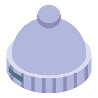 Winter hat icon, isometric style vector