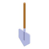 Shovel icon, isometric style vector