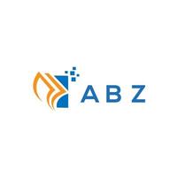 diseño de logotipo de contabilidad de reparación de crédito abz sobre fondo blanco. abz creative iniciales gráfico de crecimiento letra logo concepto. diseño del logotipo de finanzas empresariales abz. vector