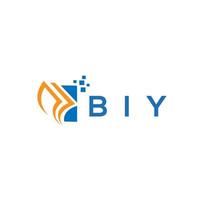 diseño de logotipo de contabilidad de reparación de crédito biy sobre fondo blanco. biy creative iniciales crecimiento gráfico letra logo concepto. diseño de logotipo de finanzas empresariales biy. vector