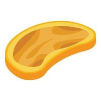 Peanut butter bread icon, isometric style vector