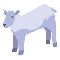 Mammal sheep icon, isometric style vector