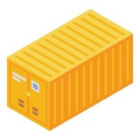 Cargo container icon, isometric style vector