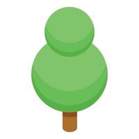 Round tree icon, isometric style vector