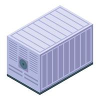 Generator container icon, isometric style vector