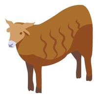 icono de ovejas de granja, estilo isométrico vector