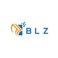 BLZ credit repair accounting logo design on white background. BLZ creative initials Growth graph letter logo concept. BLZ business finance logo design. vector
