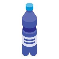 Mineral water bottle icon, isometric style vector