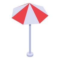 Beach umbrella icon, isometric style vector