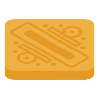 Factory cookie icon, isometric style vector