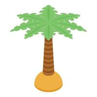 icono de palmera, estilo isométrico vector