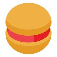 Jelly cookie icon, isometric style vector