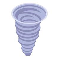 Tornado icon, isometric style vector