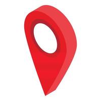 Pin map location icon, isometric style vector