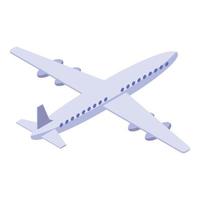 icono de viaje en avión, estilo isométrico vector